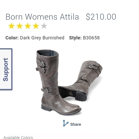 Born Women Attila  Comfort Leather Tall Riding Boots shoes sz 7.5 - Picture 3 of 14